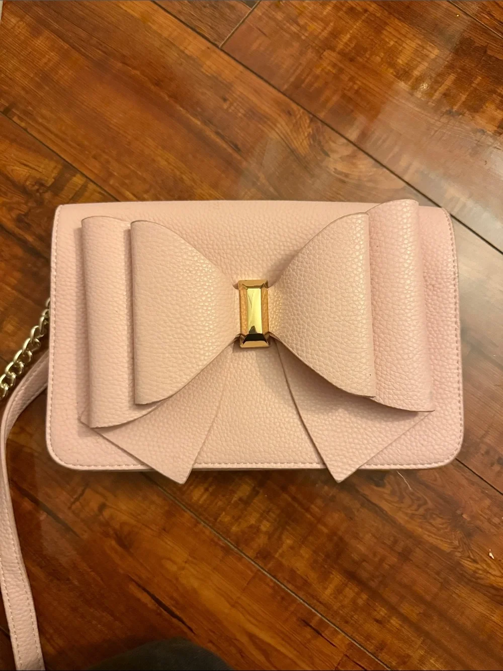 Pink Bow Crossbody Bag - Elegant Women's Shoulder Bag